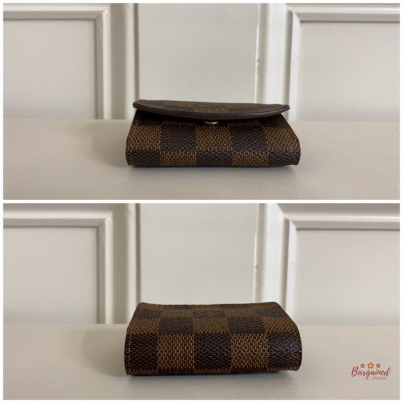 Authentic Louis Vuitton Brown Damier Ebene Coated Canvas Square Cufflinks Case - Picture 5 of 13